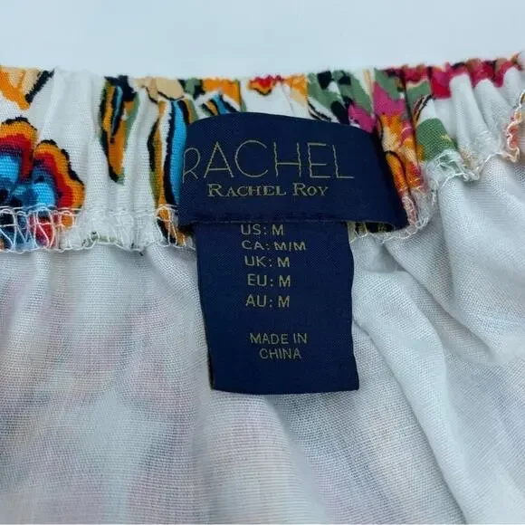 RACHEL ROY Women’s Skirt Medium Floral Print Tiered Maxi Lined Pull On - Picture 4 of 8